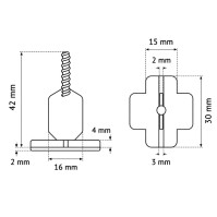 PAVILIFT, Croisillon autonivelant à vis 2 mm / Barre