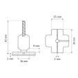 PAVILIFT, Croisillon autonivelant à vis 2 mm / Té