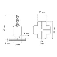 PAVILIFT, Croisillon autonivelant à vis 2 mm / Té