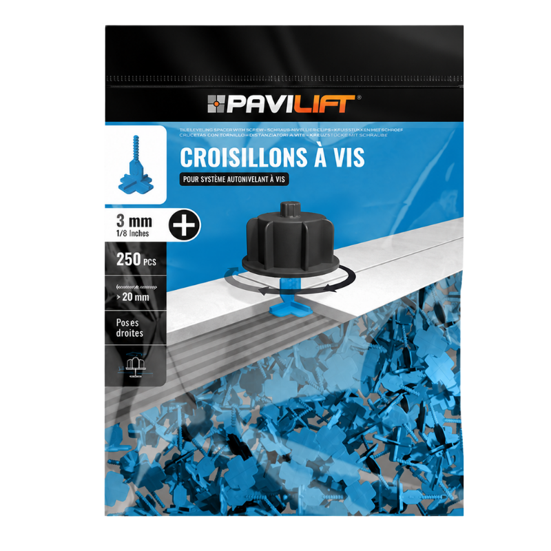 PAVILIFT, Croisillon autonivelant à vis 3 mm / Croix