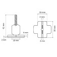 PAVILIFT, Croisillon autonivelant à vis 3 mm / Barre