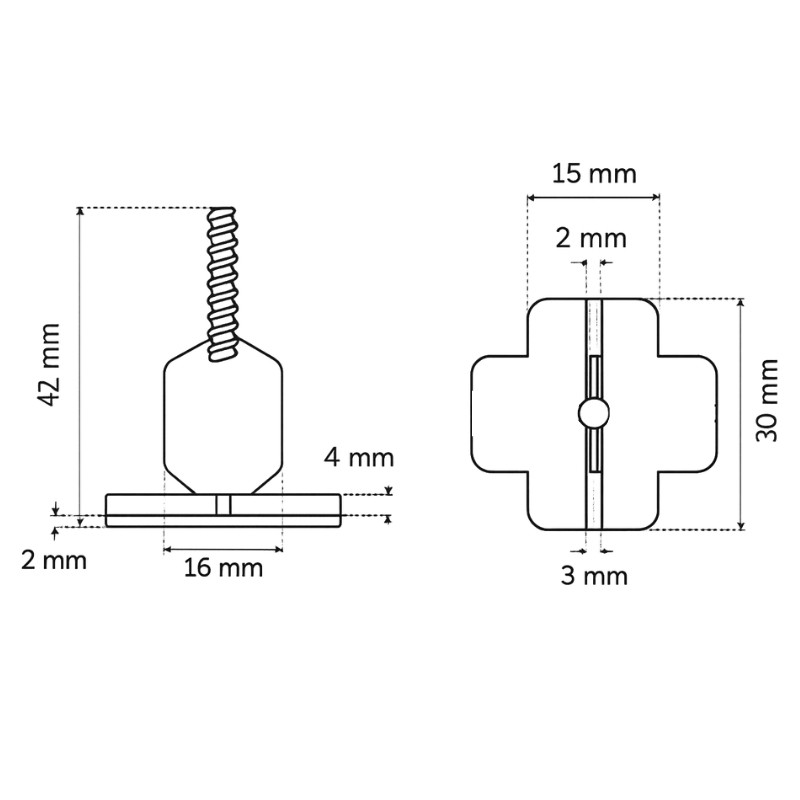 PAVILIFT, Croisillon autonivelant à vis 3 mm / Barre