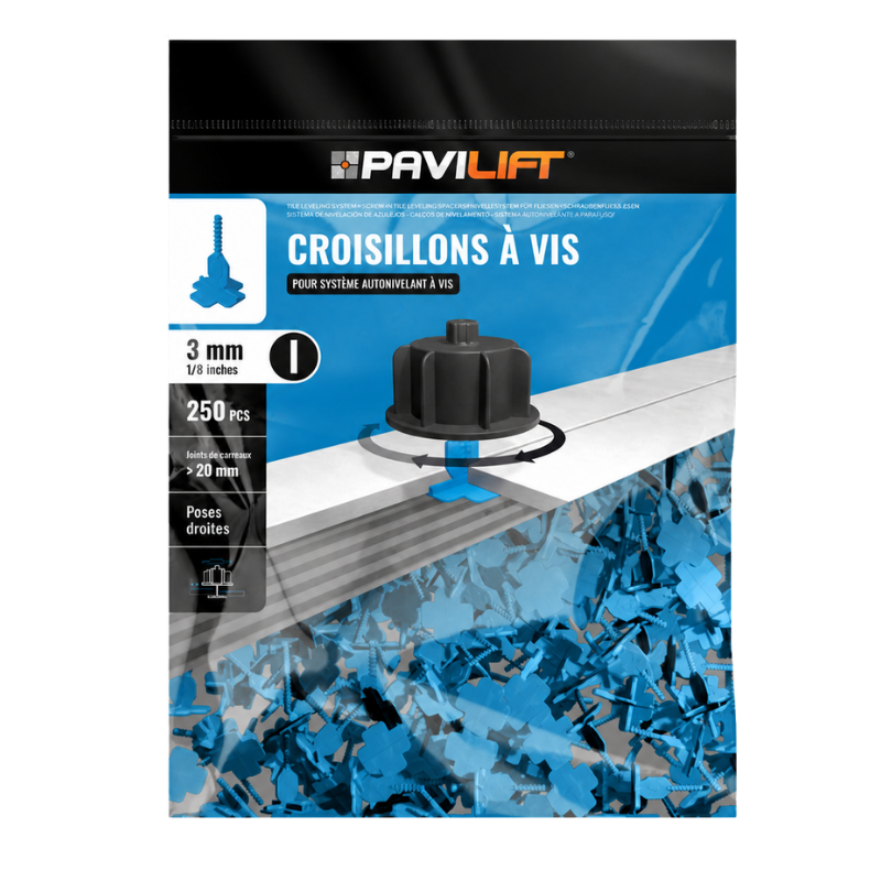 PAVILIFT, Croisillon autonivelant à vis 3 mm / Barre