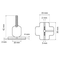 PAVILIFT, Croisillon autonivelant à vis 3 mm / Té