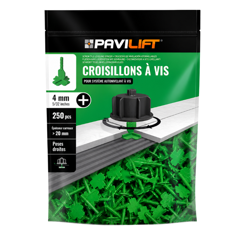 PAVILIFT, Croisillon autonivelant à vis 4 mm / Croix