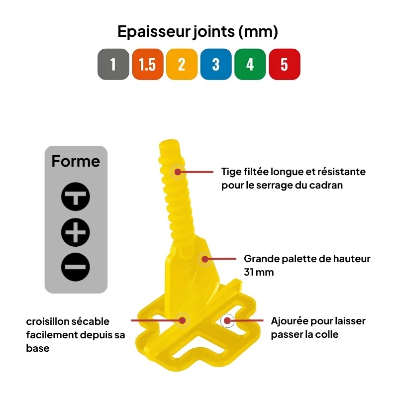 PAVILIFT, Croisillon autonivelant à vis 4 mm / Croix