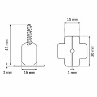 PAVILIFT, Croisillon autonivelant à vis 1 mm / Barre