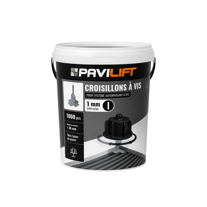 PAVILIFT, Croisillon autonivelant à vis 1 mm / Barre