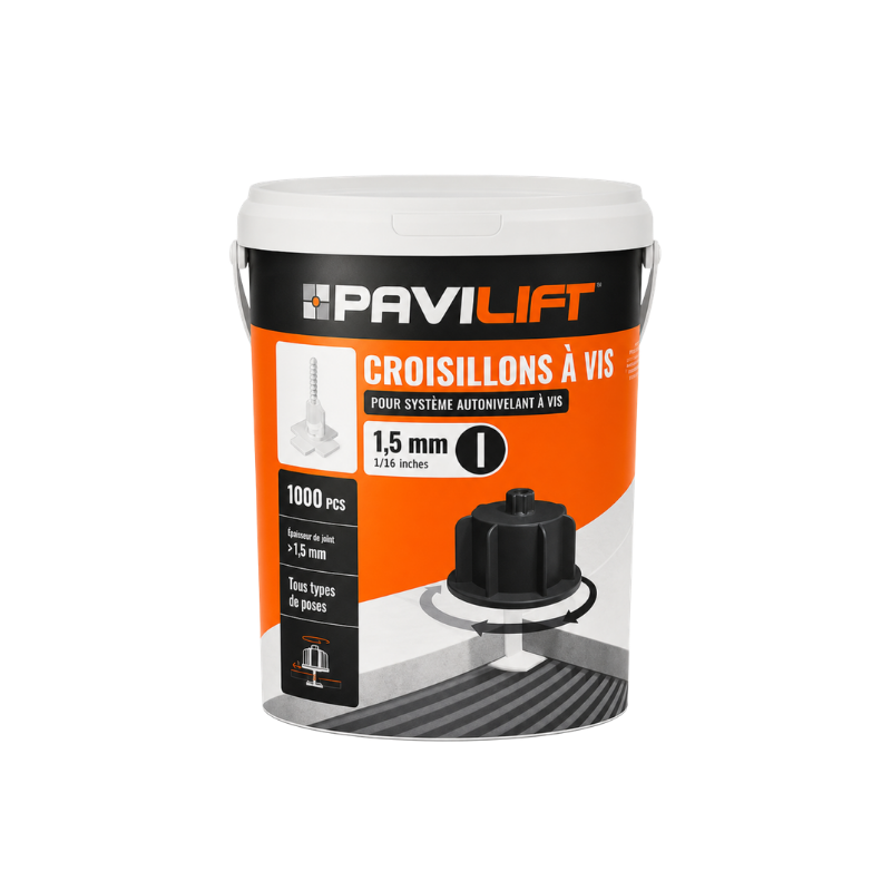 PAVILIFT, Croisillon autonivelant à vis 1,5 mm / Barre