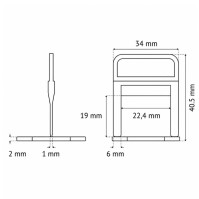 PAVILIFT, Croisillon autonivelant à cale 1 mm / Barre
