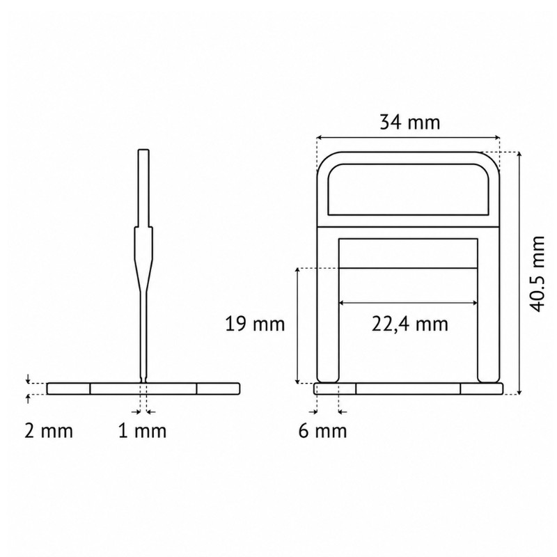 PAVILIFT, Croisillon autonivelant à cale 1 mm / Barre