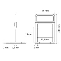 PAVILIFT, Croisillon autonivelant à cale 1,5 mm / Barre