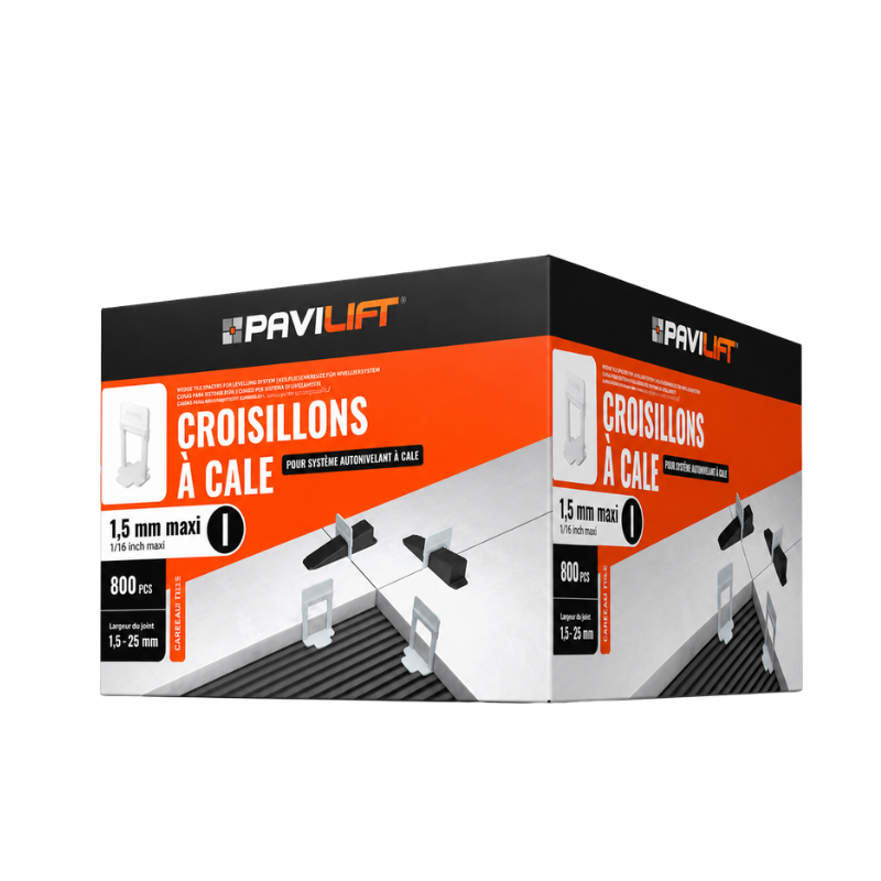 PAVILIFT, Croisillon autonivelant à cale MAXI 1,5 mm / Barre