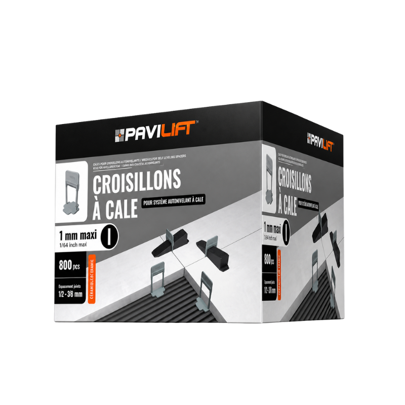 PAVILIFT, Croisillon autonivelant à cale MAXI 1 mm / Barre