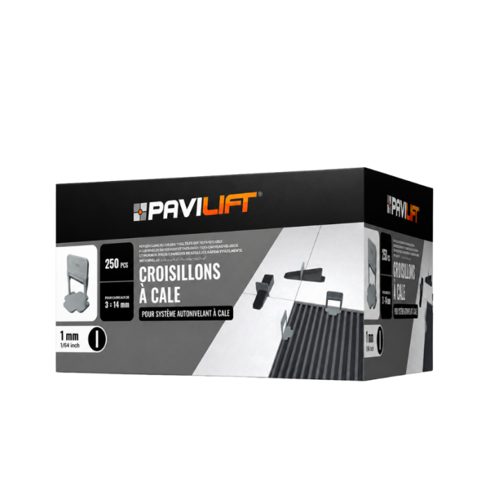 PAVILIFT, Croisillon autonivelant à cale MAXI 1 mm / Barre