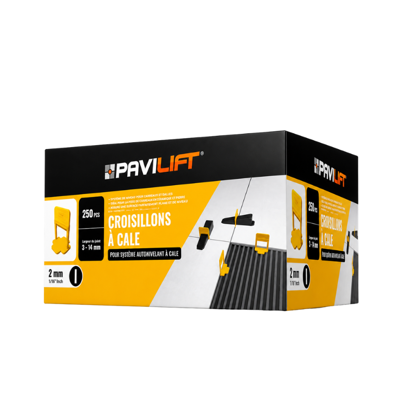 PAVILIFT, Croisillon autonivelant à cale MAXI 2 mm / Barre