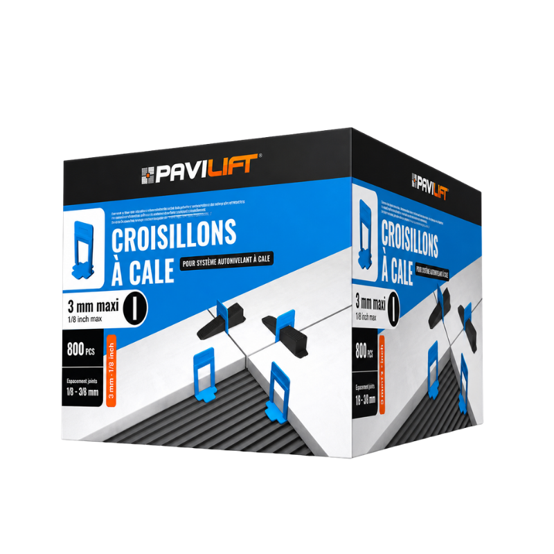 PAVILIFT, Croisillon autonivelant à cale MAXI 3 mm / Barre