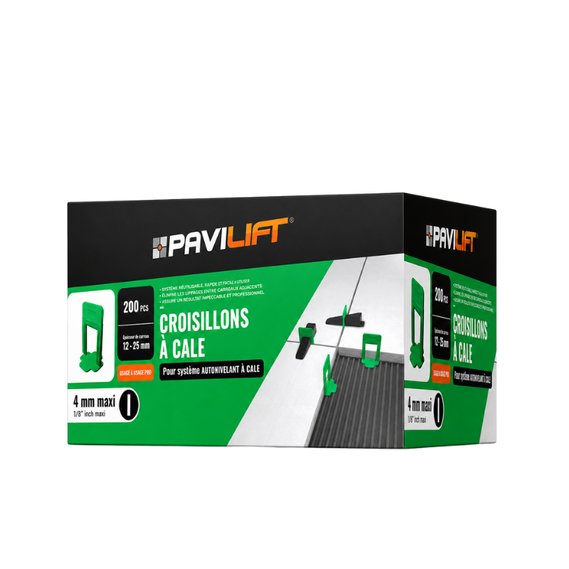 PAVILIFT, Croisillon autonivelant à cale MAXI 4 mm / Barre
