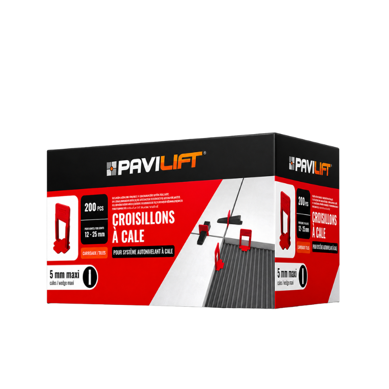 PAVILIFT, Croisillon autonivelant à cale MAXI 5 mm / Barre