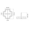 PAVILIFT, Croisillon récupérable 1 mm / Croix