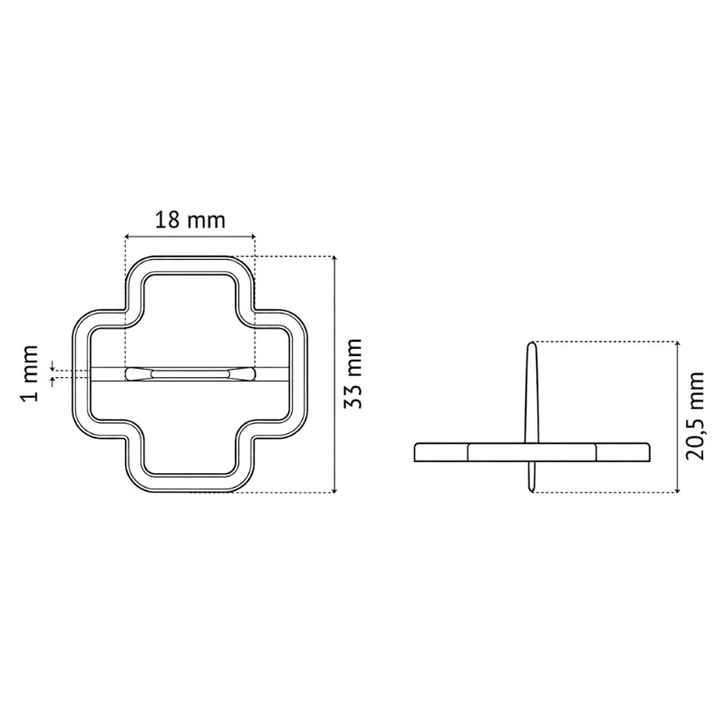 PAVILIFT, Croisillon récupérable 1 mm / Barre