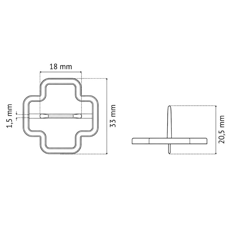 PAVILIFT, Croisillon récupérable 1,5 mm / Barre