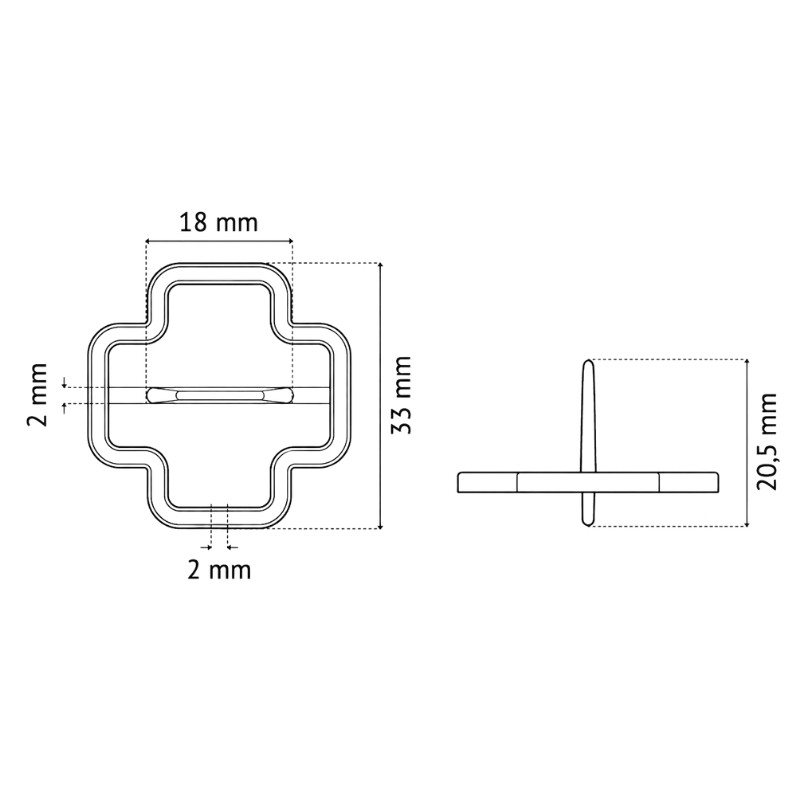 PAVILIFT, Croisillon récupérable 2 mm / Barre