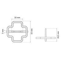 PAVILIFT, Croisillon récupérable 3 mm / Barre