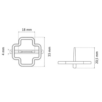 PAVILIFT, Croisillon récupérable 4 mm / Barre