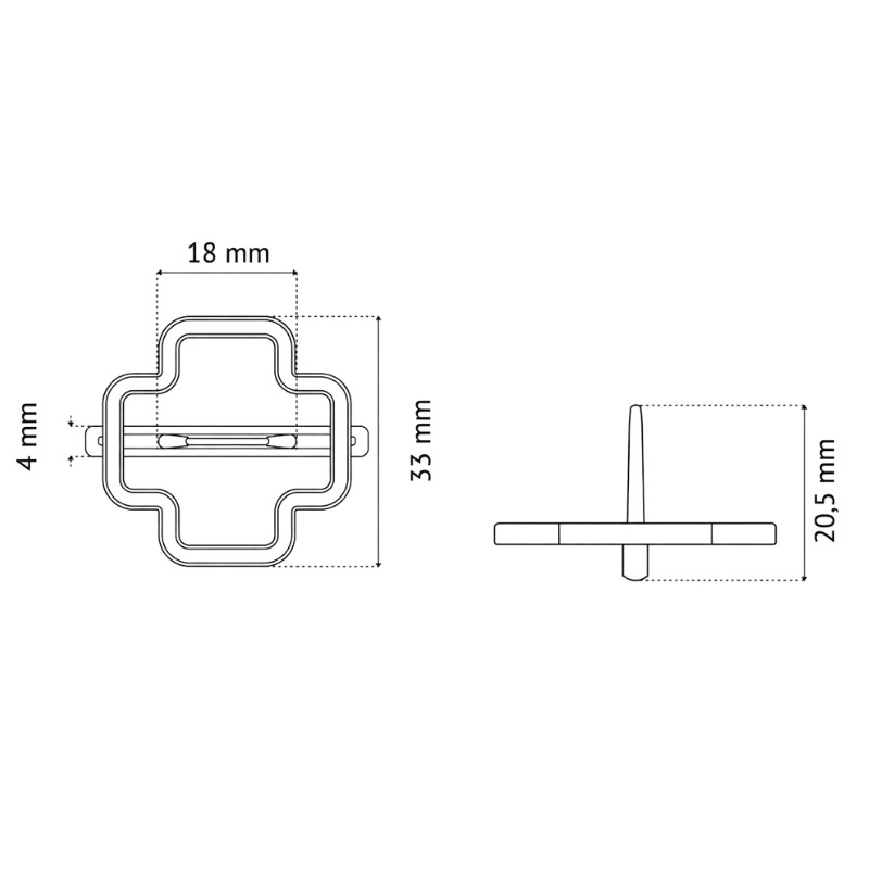 PAVILIFT, Croisillon récupérable 4 mm / Barre