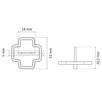 PAVILIFT, Croisillon récupérable 5 mm / Barre