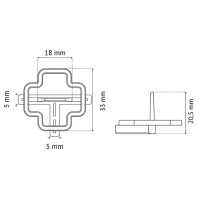 PAVILIFT, Croisillon récupérable 5 mm / Té