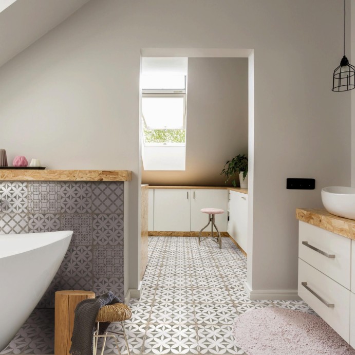 GRAFTON Abbey Taupe, Carreaux de ciment