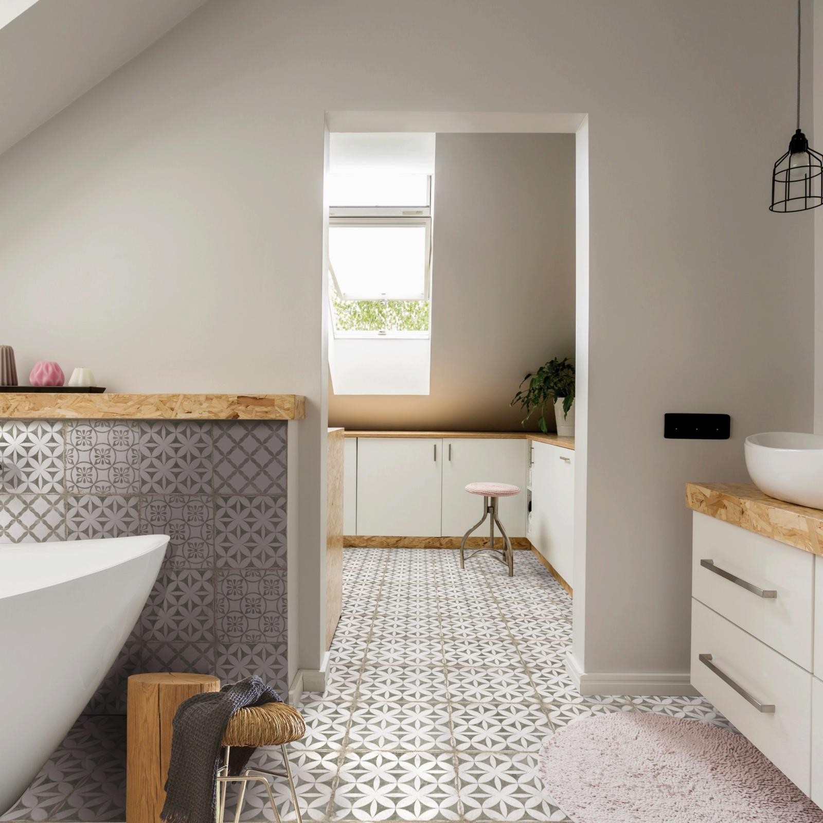 GRAFTON Abbey Taupe, Carreaux de ciment