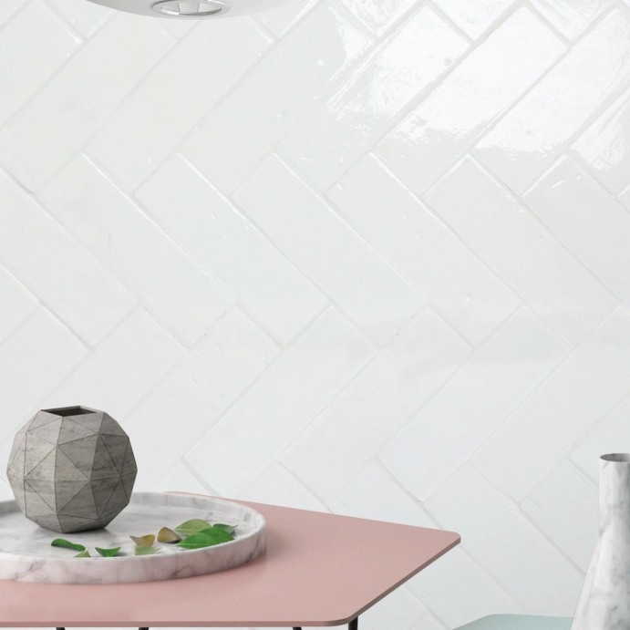LAUREL CLAY Prima White, Carrelage mural