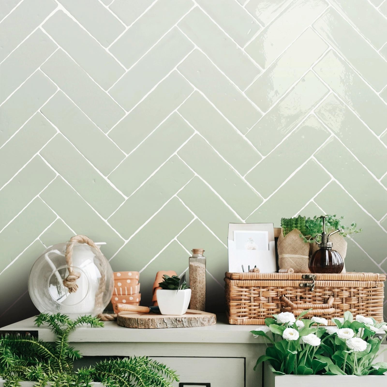 LAUREL CLAY Seneca Green, Carrelage mural