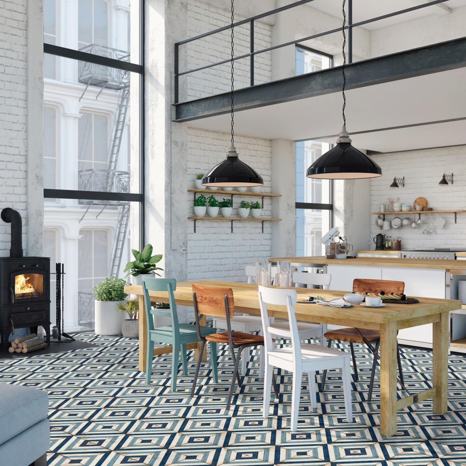 LOFT FLOOR Elyria, Carreaux de ciment