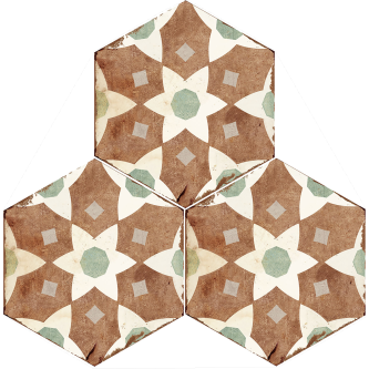 ALHAMBRA Yasmina, Carreaux de ciment hexagone