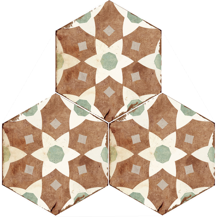 ALHAMBRA Yasmina, Carreaux de ciment hexagone