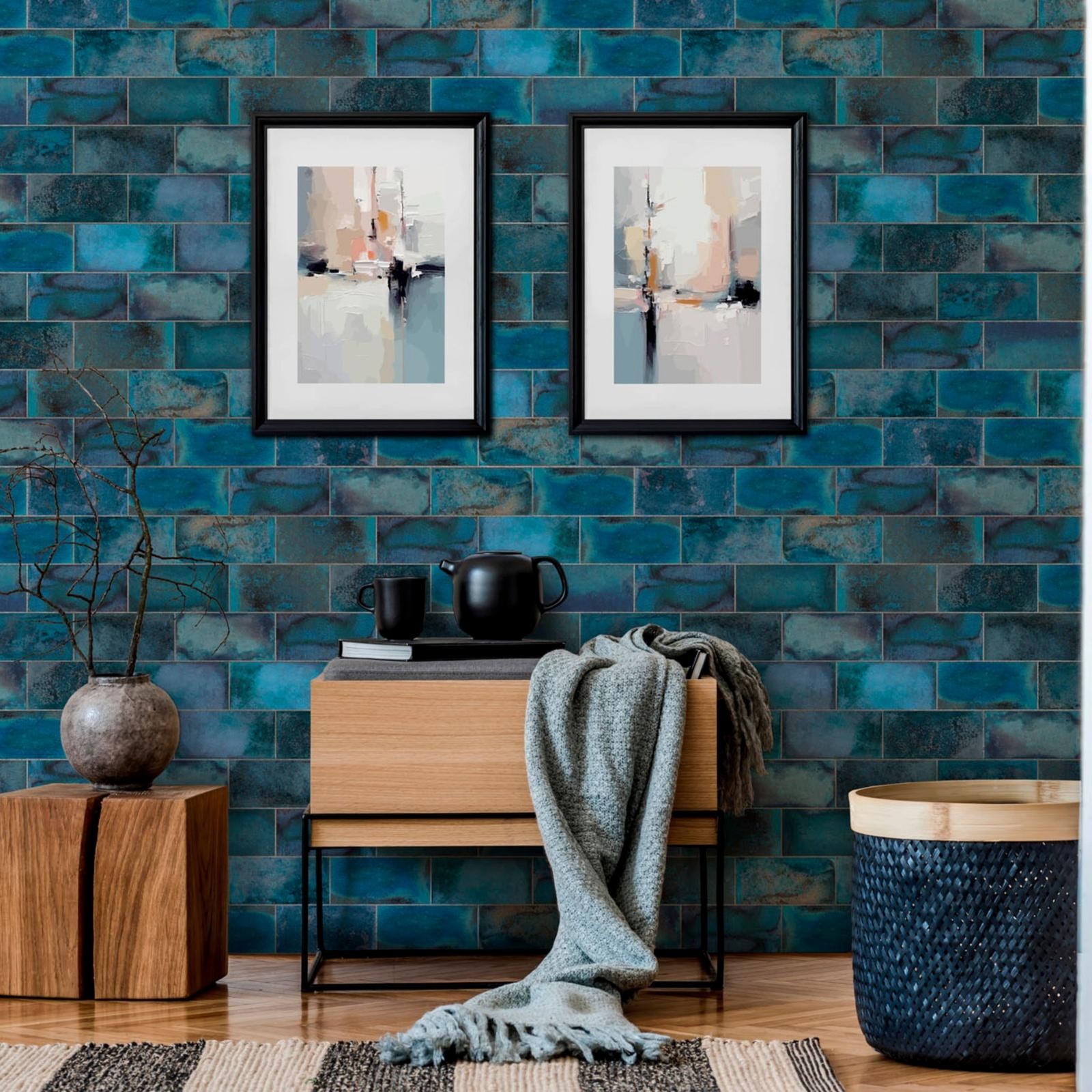 ATELIER Oxid Blue, Carrelage mural