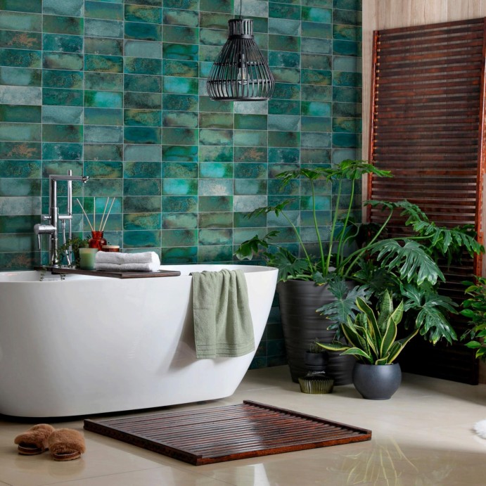 ATELIER Volcan Green, Carrelage mural