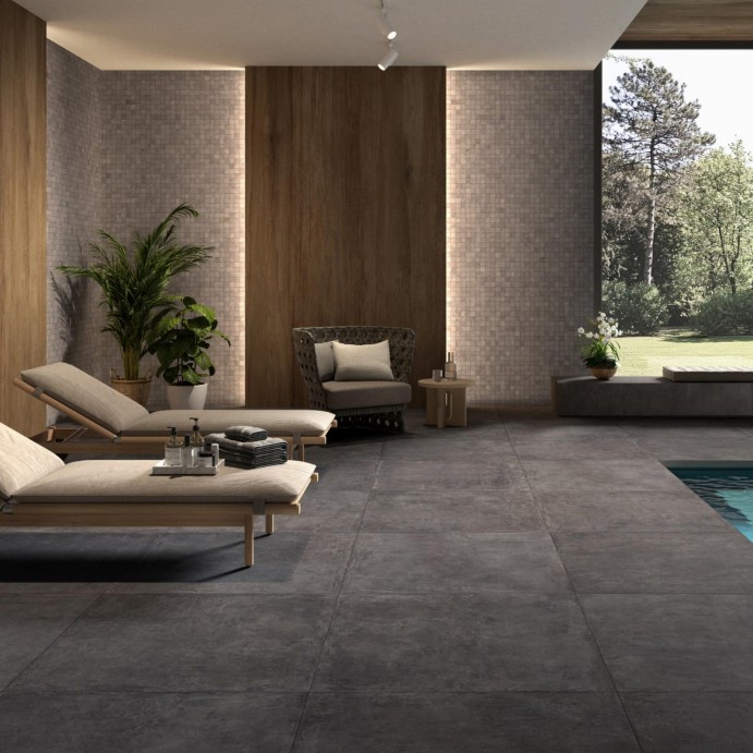 INDUSTRIAL Nero, Carrelage extérieur