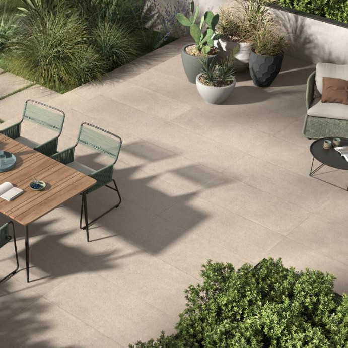 DALLE KONKRETE Beige, Carrelage extérieur 2 cm