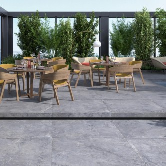 DALLE EVOLUTION Titanium, Carrelage extérieur 2 cm