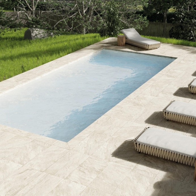DALLE QUARTZ White, Carrelage extérieur 2 cm