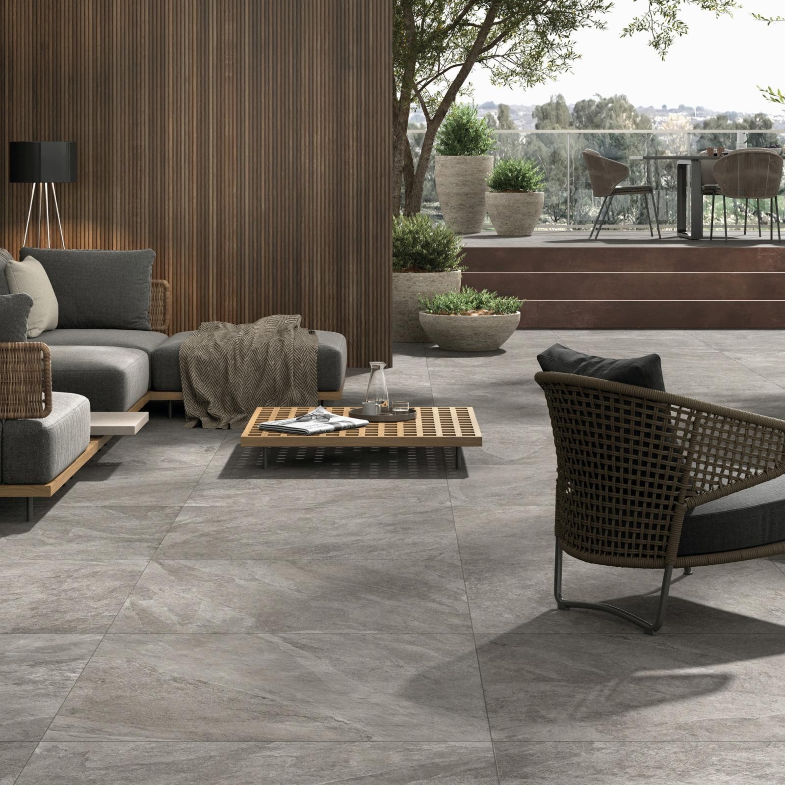 DALLE SLATE Grigio, Carrelage extérieur 2 cm