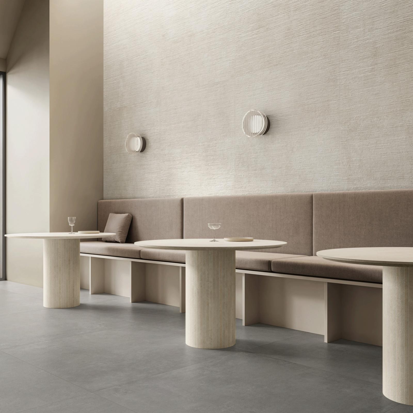 CONCRETE White Raw, Carrelage mural