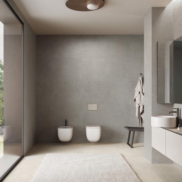 CONCRETE Grey Raw, Carrelage mural