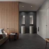 CONCRETE Black Raw, Carrelage mural