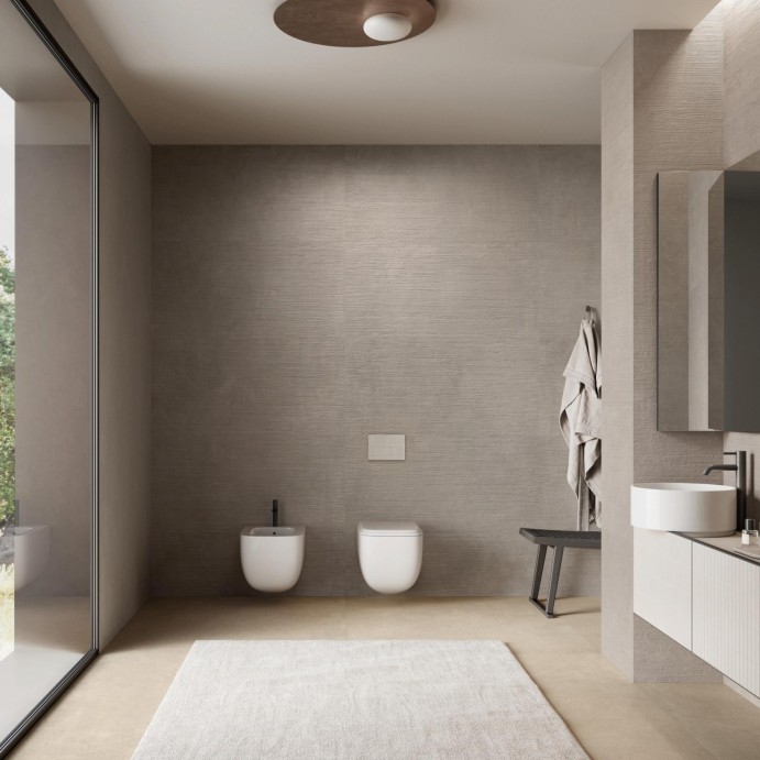 CONCRETE Taupe Raw, Carrelage mural